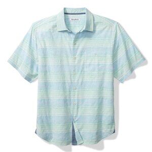 Tommy Bahama Sardinia Stripe Shirt in Horizon Blue SMALL